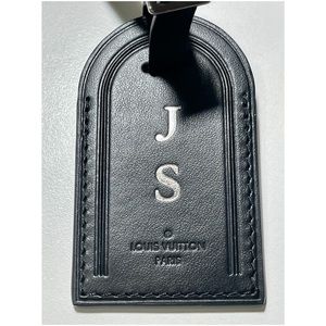 Authentic Louis Vuitton Luggage Tag Hot-Stamped with initials JS
